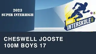 Cheswell Jooste wins 2023 Group 1 Super Interhigh 100m Boys 17 in 10.91s at Pilditch Stadium