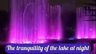 Relaxing Fountain Light Show 🌈 Calm Ambient Music for Stress Relief & Peaceful Relaxation
