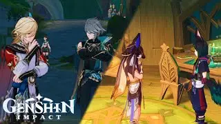 Alhaitham Kaveh and Cyno Tighnari Extra Dialogues [Genshin Impact 6.1 Sumeru Event Quest]