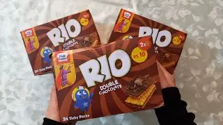 Asmr relaxing video | Unboxing Rio double chocolate 🍫 biscuits asmr