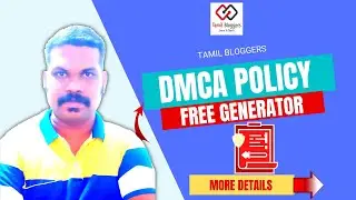How To Create DMCA Policy Free | Tamil Bloggers