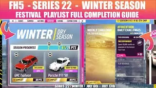 FH5 SERIES 22 WINTER PLAYLIST FULL COMPLETION FH5 WINTER CARRETERA SPEED ZONE 289 km/h X CLASS CAR