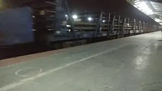 MONSTAR Locomotive Hauled Extremely Overloaded Freight Train Dangerously Moving Out The Station