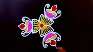 Maha Shivaratri special Rangoli designs with 3*2 dots &hearts;️ Easy and simple rangoli designs/New Kolam