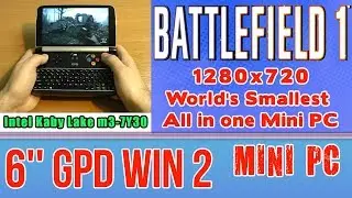 GPD WIN 2 Battlefield 1 (no tweaks !!!) - 128 GB SSD 8GB RAM Mini PC Intel m3-7Y30 HD Graphics 615