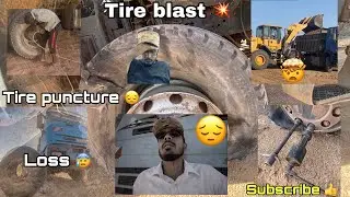 Tire blast 💥😔tire phat gya😰#viralvideo #trending #truck #jcbmachine