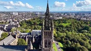 Glasgow University & Park Gardens, Kelvingrove. 4k UHD