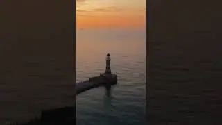 DJI Flip Easy Orbit FPV | Sunset Lighthouse Cinematic Drone Shot