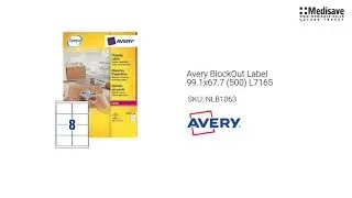 Avery BlockOut Label 99 1x67 7 500 L7165 NLB1063