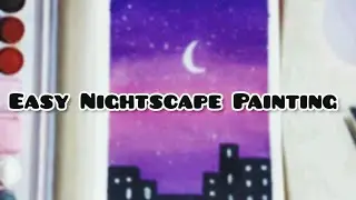 Easy Nightscape Painting | Easy Watercolor Painting | Step by Step