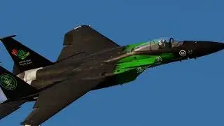 استعراض فردي  لطائرة ف 15 السعودية بمناسبة يوم التأسيس 🇸🇦 😍