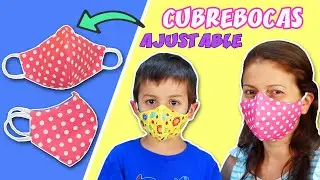 Como hacer CUBREBOCAS de TELA 😷 CASERO con FILTRO  - Tapabocas - Mascarilla | Manualidades aPasos