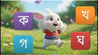 বাংলা বর্ণমালা | ব্যঞ্জনবর্ণ -ক খ গ ঘ ঙ | Bangla Alphabets | Tin Tin Animation - Nursery Rhymes 🎵