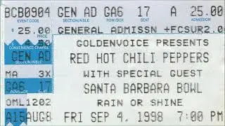 Red Hot Chili Peppers ~ September 4, 1998 ~ Santa Barbara Bowl ~ Santa Barbara, CA