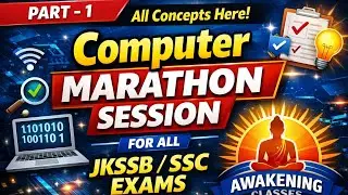 COMPUTER MARATHON SESSION | PART 1 | JKSSB | SSC EXAMS |
