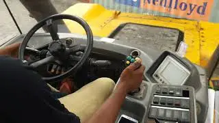 in side of Sany Reach stackers  Reach stacker operation