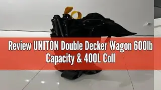 Review UNITON Double Decker Wagon 600lb Capacity & 400L Collapsible Sports Wagon with Big Wheels 54