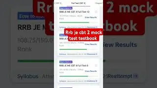 rrb je cbt 2 mock test #rrb2025 #rrbje #rrbjecbt2 #rrbexam #rrb2025 #hopeful