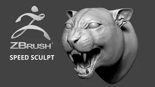 Zbrush Speed Sculpt - Leopard head
