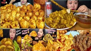 ASMR: EATING OILY MUTTON FAT CURRY, MUTTKN NOLLI CURRY, GOAT HEAD ROAST WITH RICE || EATING SHOW