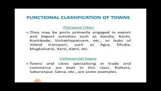 functional classification of towns
