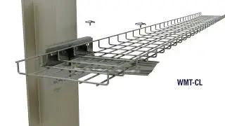 How to attach cable ladder, wire mesh tray and cable tray to a vertical I-beam?