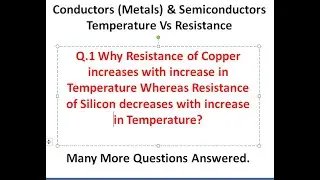 Semiconductors & Metals-Resistance Vs Temperature