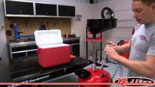 Redline Pressurized 30 Gallon Rolling Oil Drain Demonstration