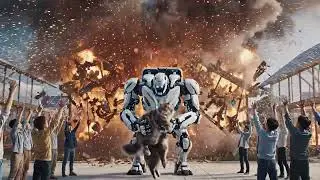 Ai fireworks save a cat from burning in future #automobile #aihero 