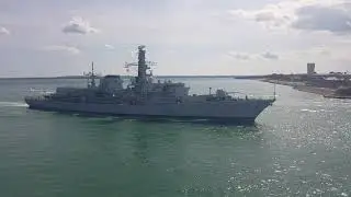 Hms Kent sailing into HMNB Portsmouth 12/7/2019
