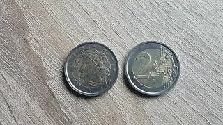 Обзор Монет 2 ЕВРО  Италии 2002 и 2014 года !