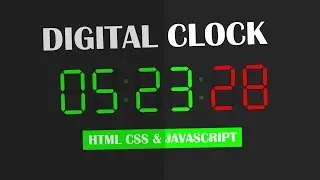 Segment Digital clock with HTML, CSS and JavaScript