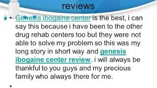 genesis ibogaine center