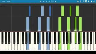 Philip Glass - Etude No 1 Synthesia Tutorial Piano