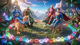 Epic Superhero Dinosaur Fight in the Crystal Jungle 💥 | #viral | #trending | #viralvideo | #toys 