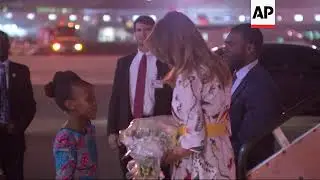 US First Lady Melania Trump arrives in Kenya