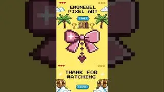 Cute Ribbon Pixel Art 🎀 #shorts #pixelart #pixel #art #drawing