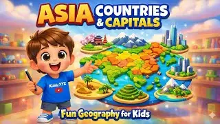 Asian Countries & Capitals for Kids 🌏 | Learn Asia Geography (Fun & Easy!) | KiddyXYZ | Kids Edu