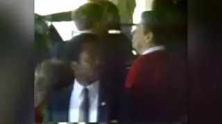 File footage: President Ronald Reagan leaves hospital after 1981 assassination attempt on his life