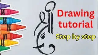 Shri Ganesh Simple Drawing #simpledrawing #art #arttutorial