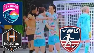 VOLTA FOOTBALL WMLS SAN DIEGO WAVE VS HOUSTON DASH. CLOSE GAME WHO MANAGED TO PICK UP THE BIG WIN???