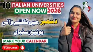 Top 10 Italian Universities Now Open for 2026 Intake | Study in Italy 🇮🇹 | Complete Guide