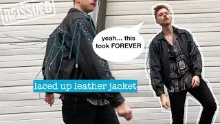 NO SEW laced leather jacket thrift flip | REISSUED