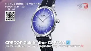 CREDOR Goldfeather GCBY991: Bí mật của các Shogun hiện diện trên mặt số đồng hồ sứ siêu mỏng!🏯#DHVN