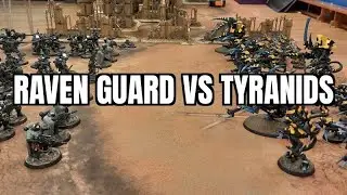 Warhammer 40k 9th edition: #1 CRUSADE Battle report:  Raven Guard Space Marines vs Tyranids