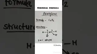 Formula of acetylene  l structure of acetylene l hybridization in acetylene l iupac name acetylene
