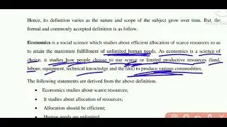 Economics Chapter 1 Part - 1 In Amharic