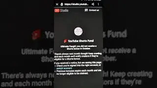 HOW TO CLAIM YOUTUBE SHORT FUND BONUS