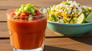 End of Summer Recipes | Gazpacho & Mexican Street Corn Salad