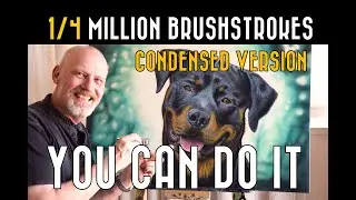 Paint a dog in great detail. Full tutorial condensed. Acrylic and airbrush painting.